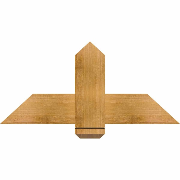Ekena Millwork Eugene Rough Sawn Timber Gable Bracket, Western Red Cedar, 36"W x 16"H x 4"D x 6"F, 11/12 Pitch GBW036X16X0406EUG00RWR - main